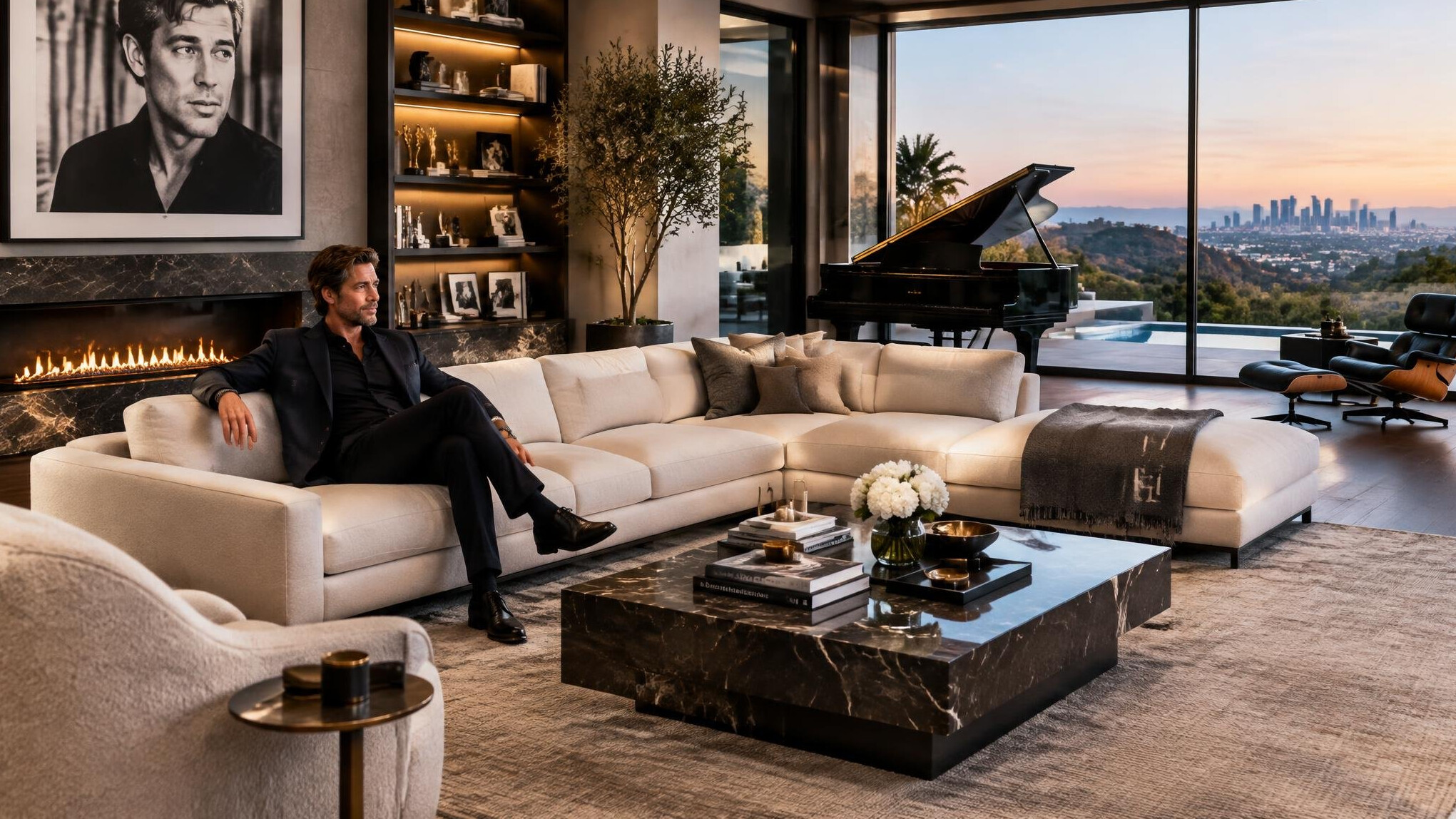 celebrity living room decor