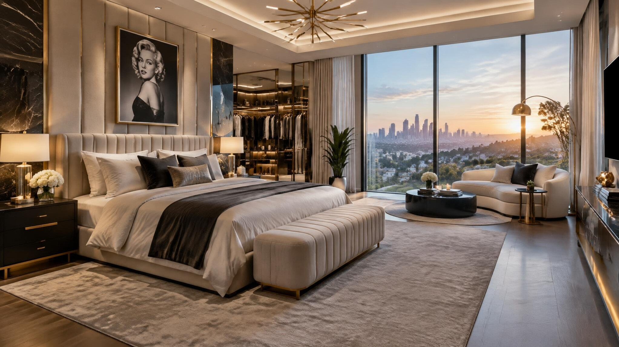 celebrity bedroom interior