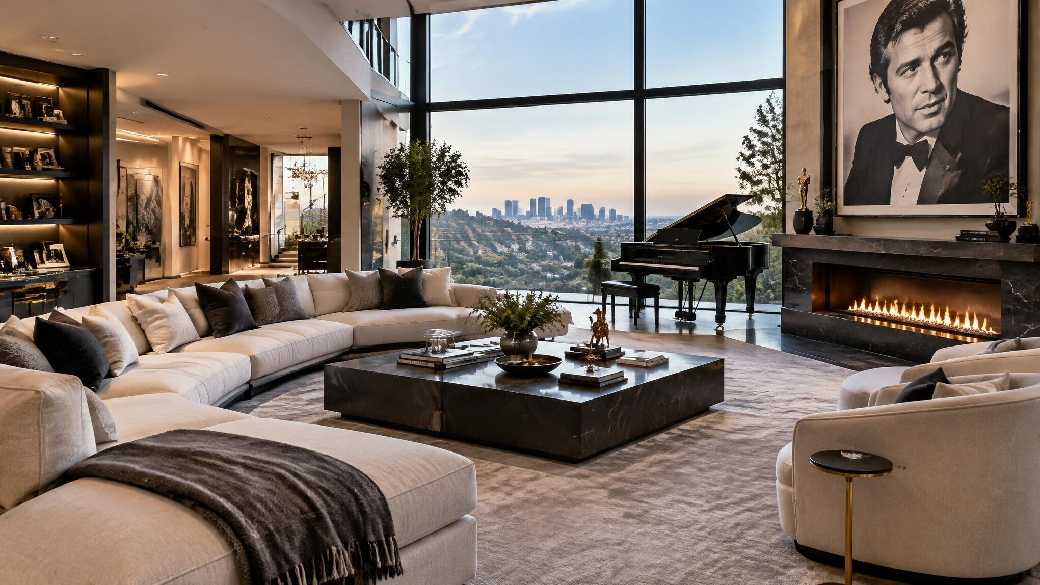 celebrity mansion living room