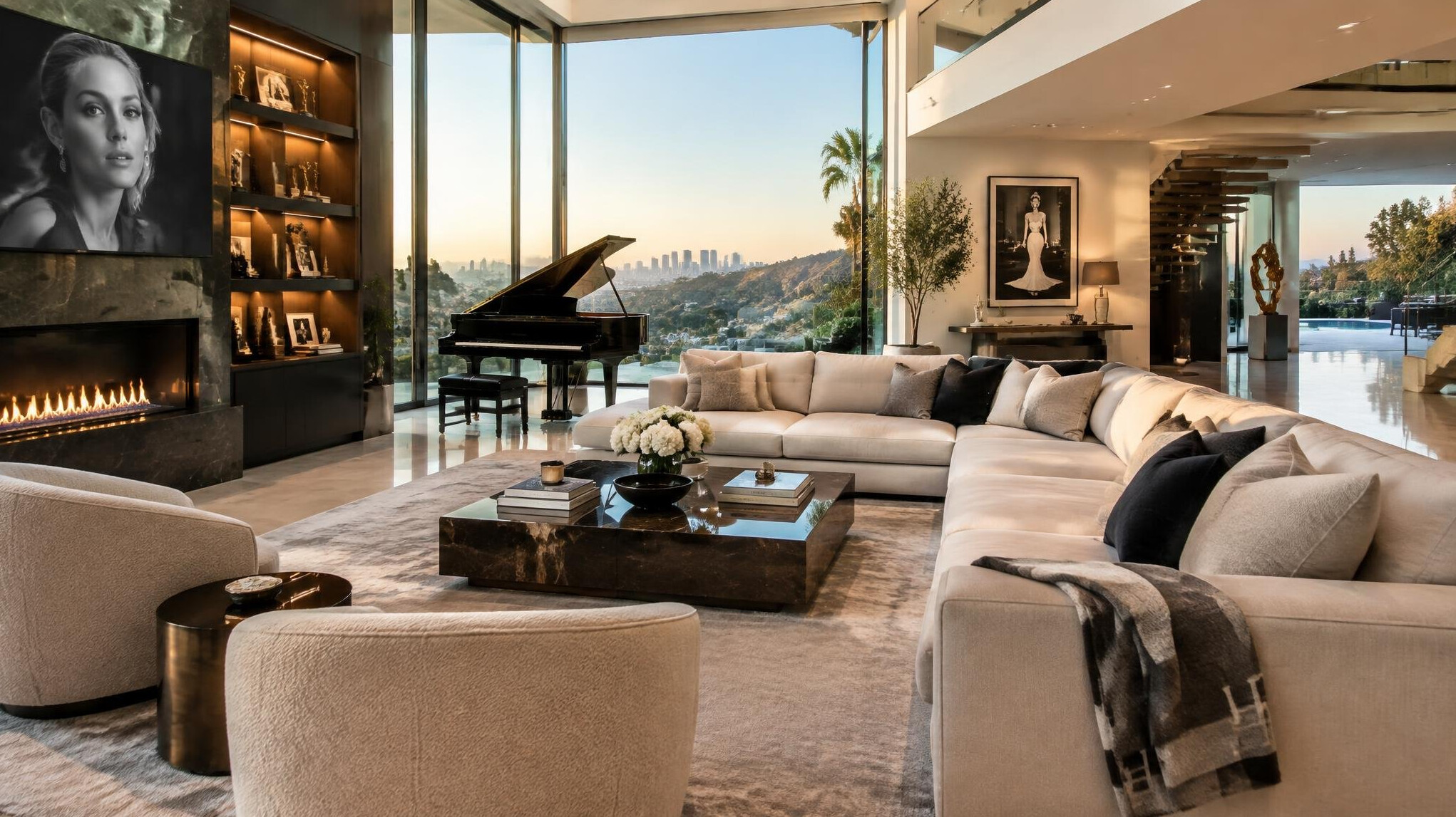 celebrity home living room