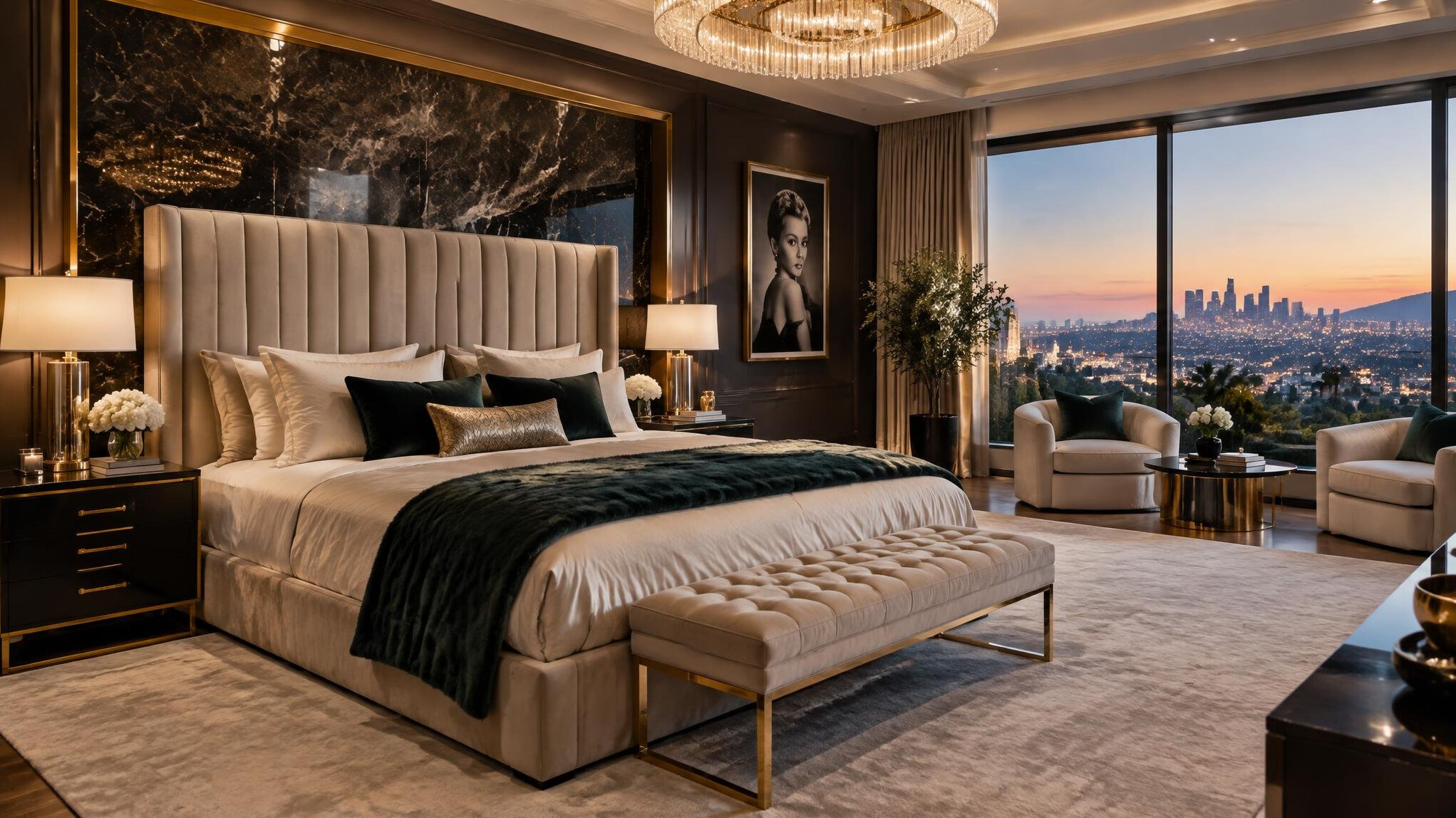 celebrity bedroom interior