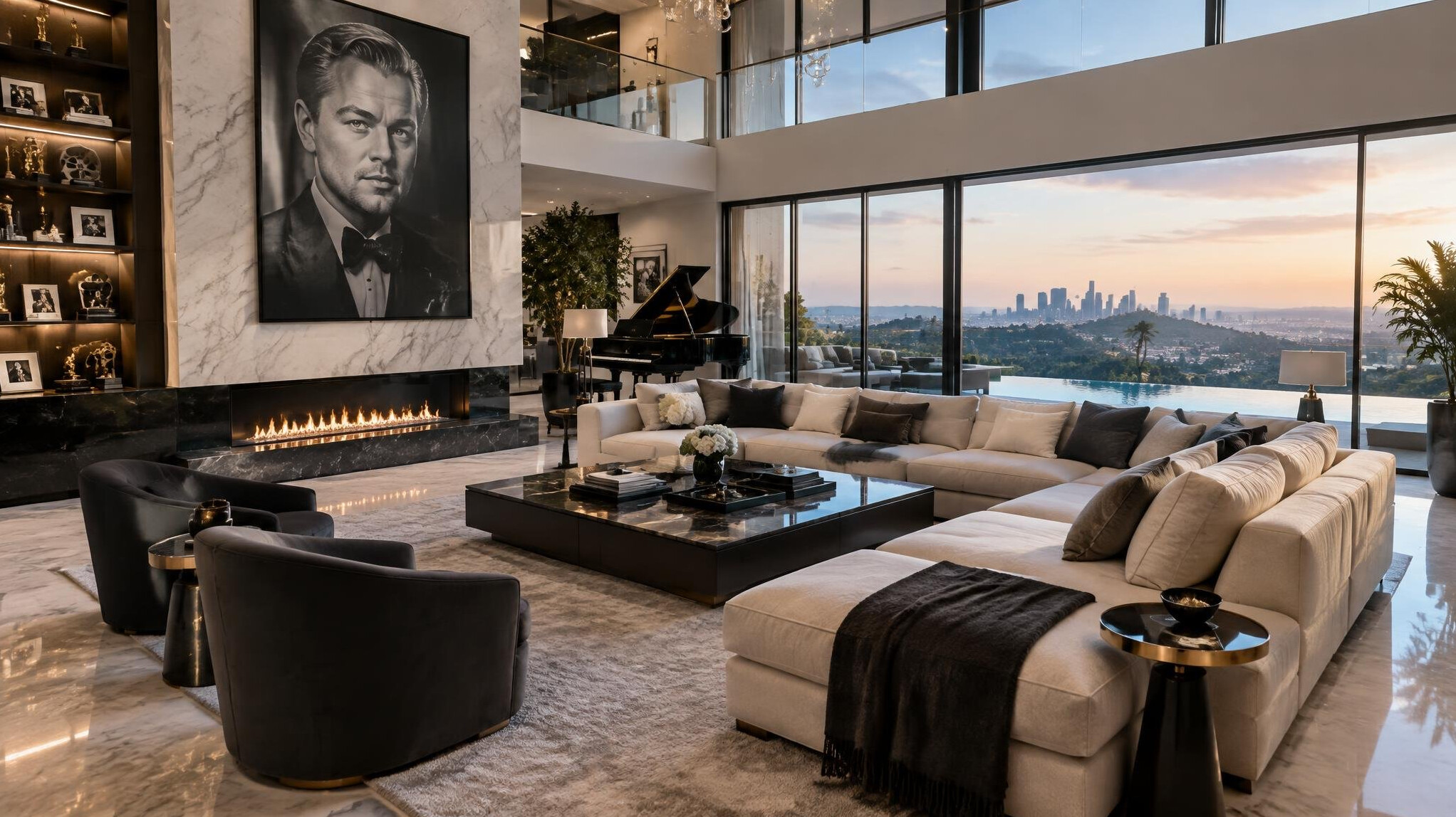 celebrity mansion living room
