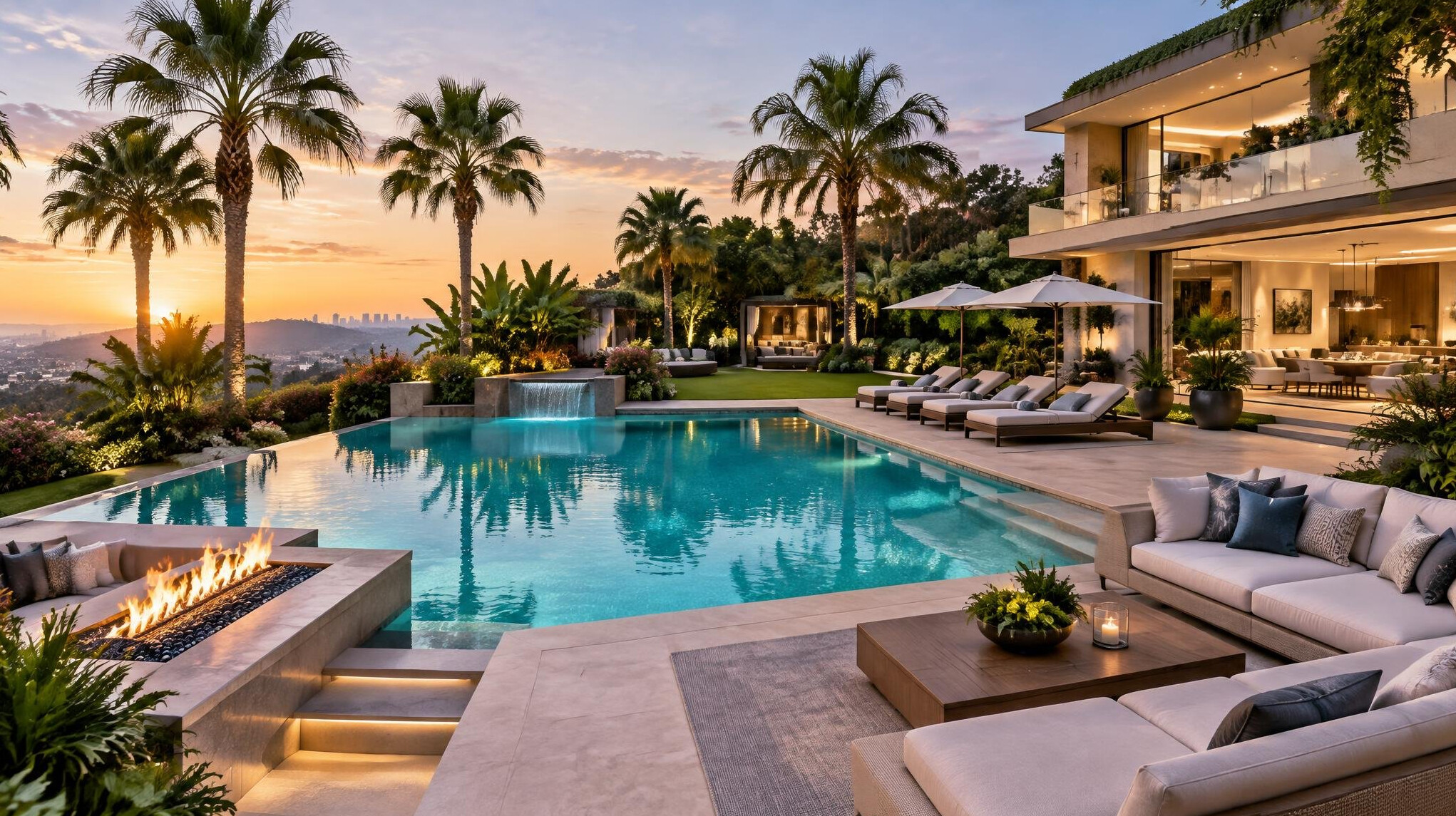 luxury pool area